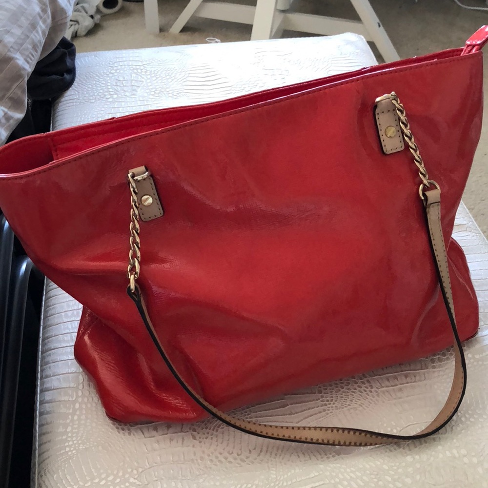 Red Patent Leather Michael Kors Bag